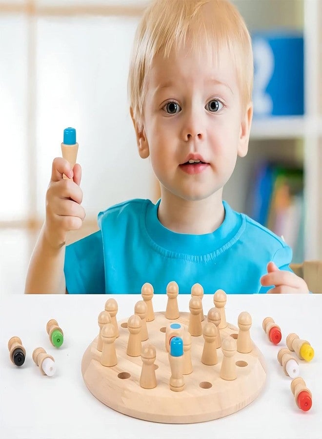 CALFHEAD Wooden Memory Chess Game for Kids | Fun Indoor Board Game for 5-10 Years | Mind Logic Memory Match Stick Game | Brain Booster Toy for Boys & Girls | Kids Board Games - Image 5
